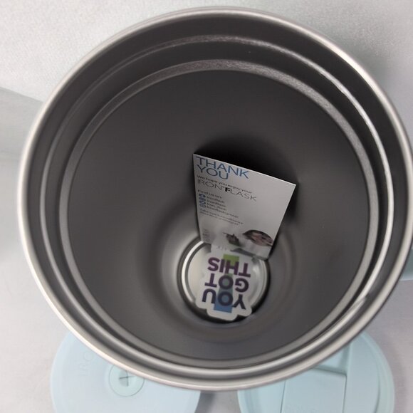 Iron Flask Copilot Tumbler Water Bottle Light Blue 40 Oz Set 2 Lids With Box NOB - Picture 3 of 13